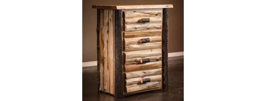 Rustic Hickory and Cedar Chest of Drawers