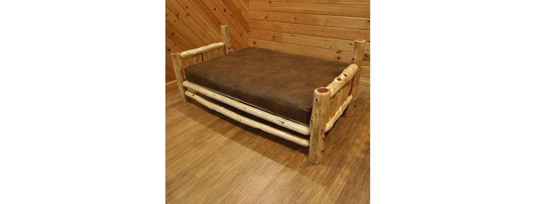 Rustic Futon Bed in Red Cedar Log