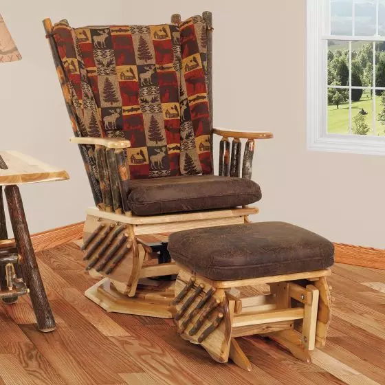 Log glider rocker hot sale