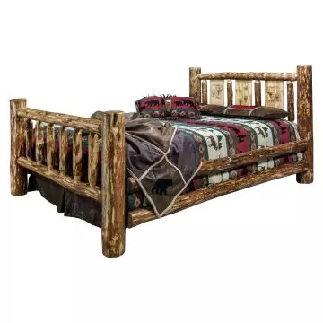 Twin log bed frame discount
