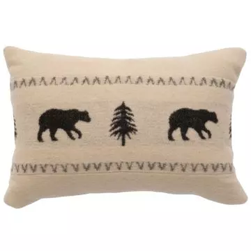 Western Rustic Bear Throw Pillows Cover Set of 2 Wild Animal Bear Deer  Moose Pillow case 18x18 inch Lodge Wildlife Cotton Linen Outdoor Cabin Decorative  Cushion Pillow Cover for Patio Couch Bedroom 