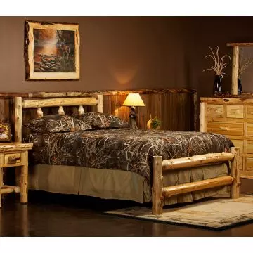 Rustic Log Beds  King, Queen, Full and Twin Bunk Log Beds