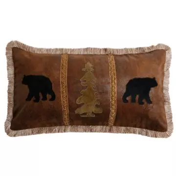 Western Rustic Bear Throw Pillows Cover Set of 2 Wild Animal Bear Deer  Moose Pillow case 18x18 inch Lodge Wildlife Cotton Linen Outdoor Cabin Decorative  Cushion Pillow Cover for Patio Couch Bedroom 