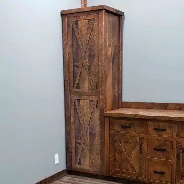 Reclaimed wood bathroom linen cabinet discount