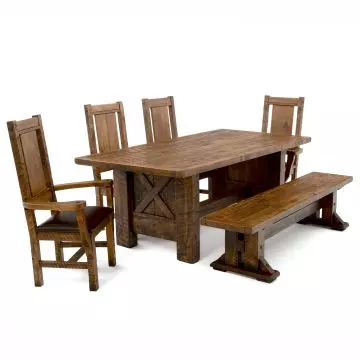 6 seater timber dining table cheap