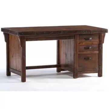 Large Reclaimed Wood Office Desk, Barnwood Computer Desk, Reclaimed Wood  Desk, Solid Wood Writing Desk, Rustic Wood Straight Desk 
