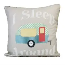 Lake Retreat Camper Decorative Pillow