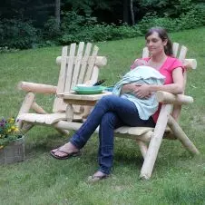 Lakeland mills cedar log rocking chair clearance