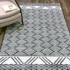 Patterned Stripe Fresh Blue Rugs