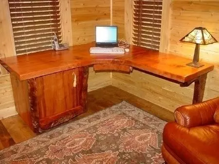 Red outlet wood desk