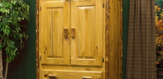Log Wardrobe Rustic Pine Wardrobes and Pine Log Armoires