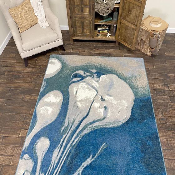 Abstract Jelly Fish Rug