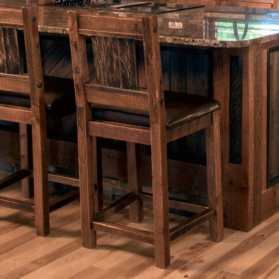 Adventure Mountain Barnwood Bar Stool