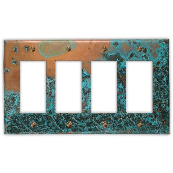 Azul 4 Rocker/GFI Copper Switch Plate