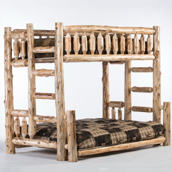 Cedar Lake Twin over Full Log Bunk Bed