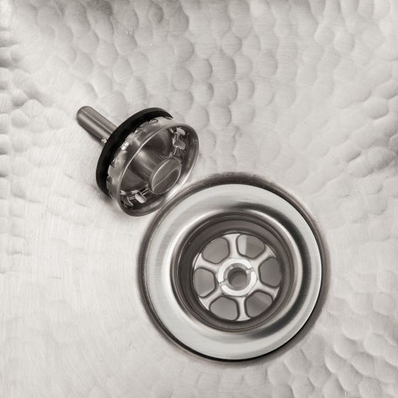 2" Bar & Prep Sink Basket Strainer Drain - Brushed Nickel