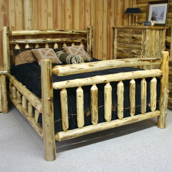 Rustic Cedar Lake Log Bed