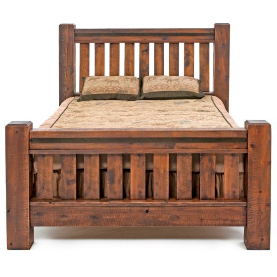 Sawmill Spindle Barnwood Bed