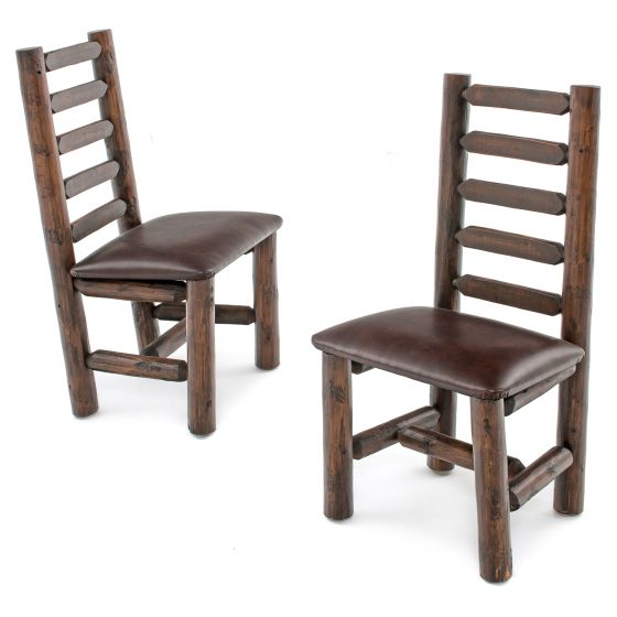 Cedar Ladderback Dining Chairs in Barnwood Lager Finish