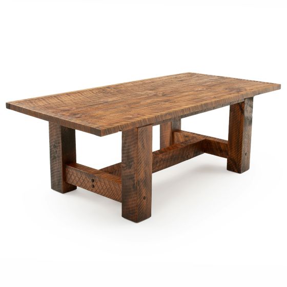 Sawmill Timber Barnwood Dining Table - Antique Barnwood Finish