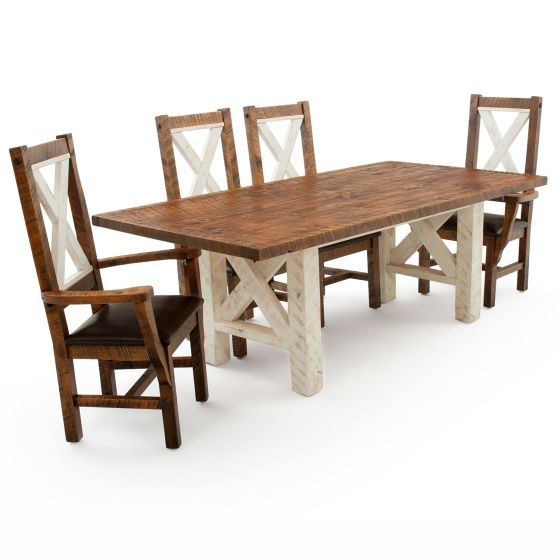 Western Winds Rustic Farmhouse Dining Table & Chairs