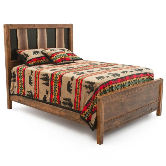 Walnut Falls Rustic Barnwood Bed