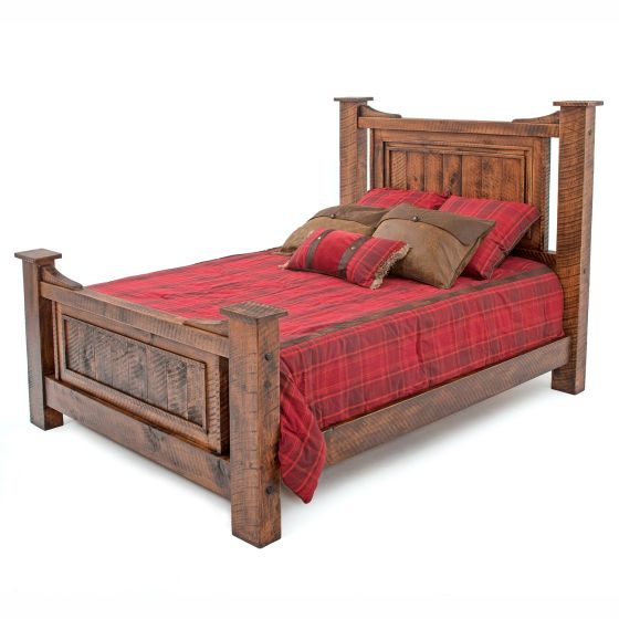 Timber Haven Barnwood Bed--Queen, Antique Barnwood finish
