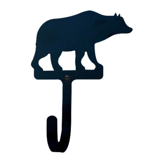 Wrought Iron Bear Wall Hook shown in large