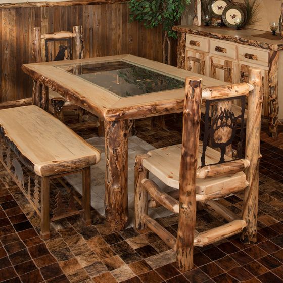 Aspen Table with metal insert