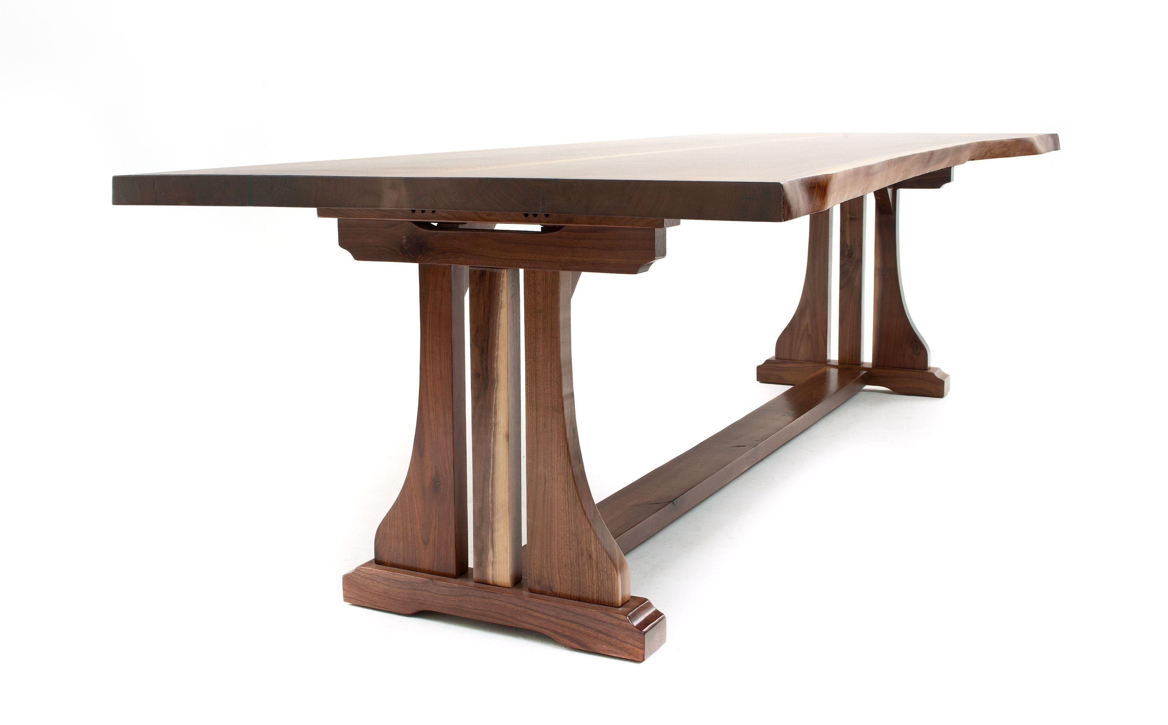 Elk Lake Natural Wood Stump Base Dining Table - Log Furniture Place