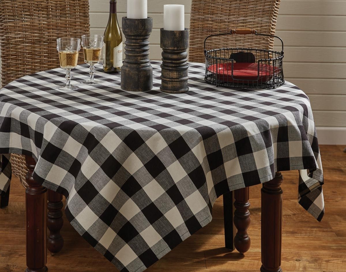 Black and cream on sale tablecloth