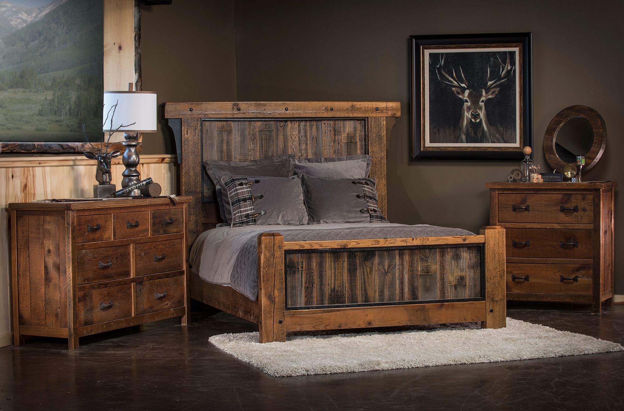 adventure mountain timber frame panel bed