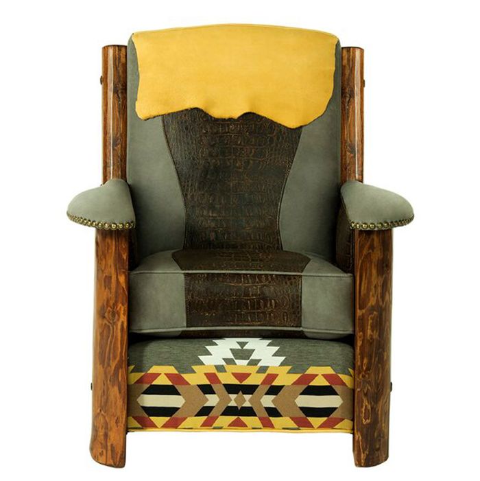 Rustic Log Reading Chair