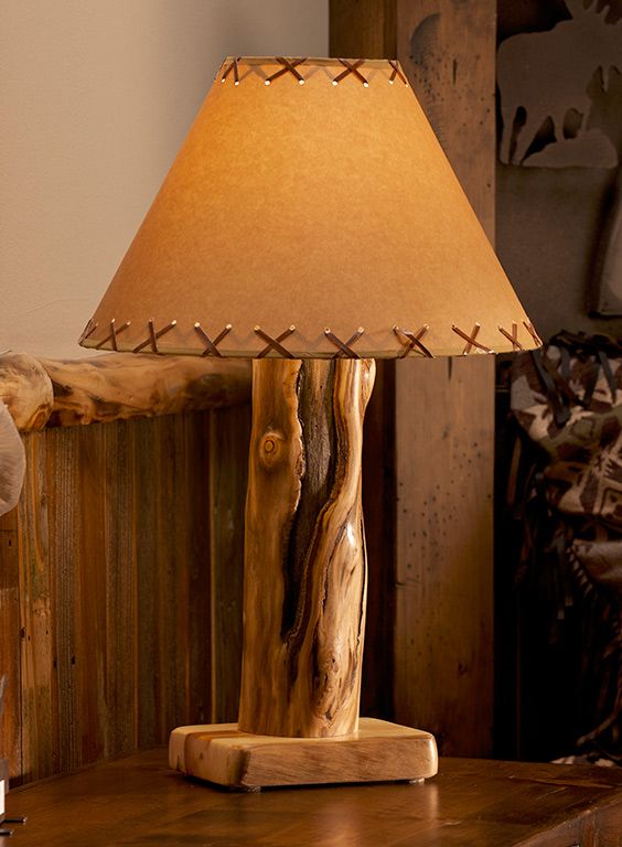 Aspen Log Table Lamp