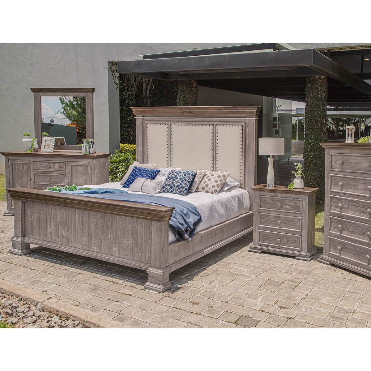 Gray barnwood bedroom furniture sale