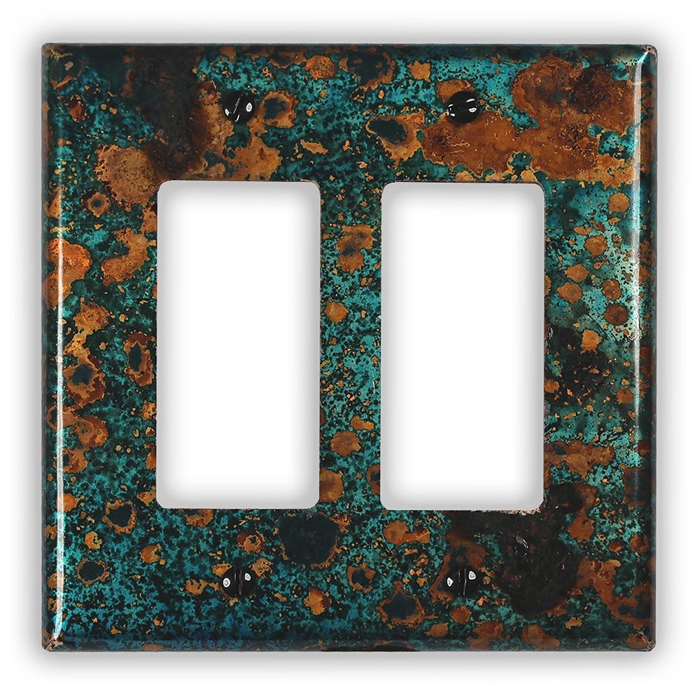 Mystical Double GFI Copper Switch Plate
