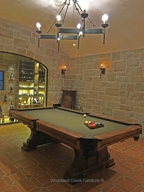 Rustic Barnwood Timber Lodge Pool Table w/premium Billiard Accessories