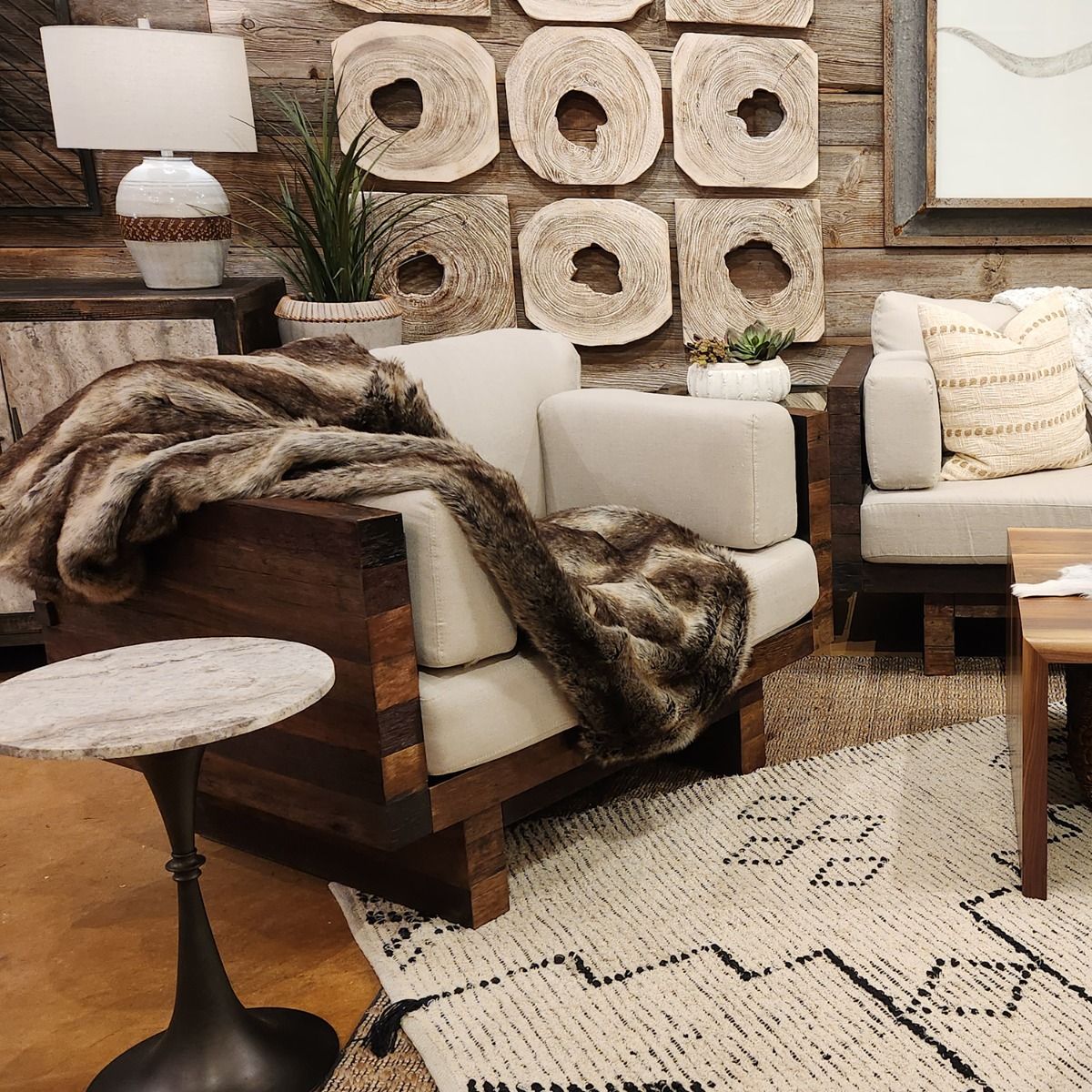Rustic living room chair cheap