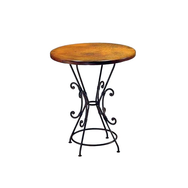 Saavy Trompos Hammered Copper Pub Table