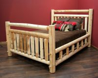 Lakeland Cedar Creek Log Bed--Queen, Unfinished