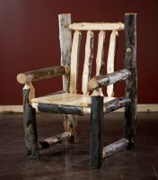 Dark Aspen Log Dining Arm Chair
