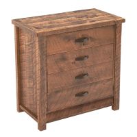 Walnut Falls Rustic 4 Drawer Barnwood Chest