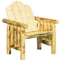 Log Deck Chair- shown in Exterior Clear Finish