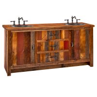 Back to the Barn Reclaimed Barn Wood Vanity - 60" - 72" Double Sink