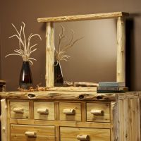 Cedar Lake Landscape Dresser Mirror--Clear finish