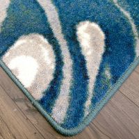 Abstract Jelly Fish Rug - Corner Detail