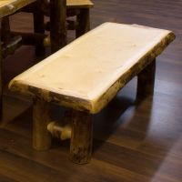 Light Aspen Log Coffee Table