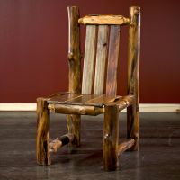 Aspen and Barnwood Side Dining Chair in Honey Finish