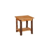 Saranac Hickory Log Regular End Table