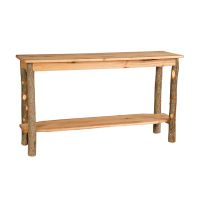 Saranac Hickory Log Sofa Table